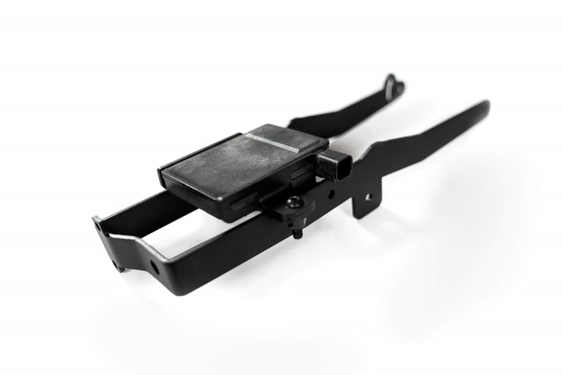 Ford F-150 Adaptive Cruise Control Relocation Bracket - Front - Addictive Desert Designs - Hammer Black, Bolt-On, Adjustable Mounting Height - Hammer Black - `21-`27